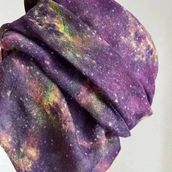C’est Moi Galaxy Universe Space Pattern Spiritual Cosmic Boho Mutlicolour Scarf - Picture 10 of 10